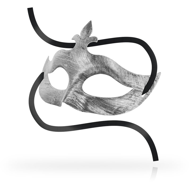 Ohmama - Stylish Mask With Silver Floral Pattern