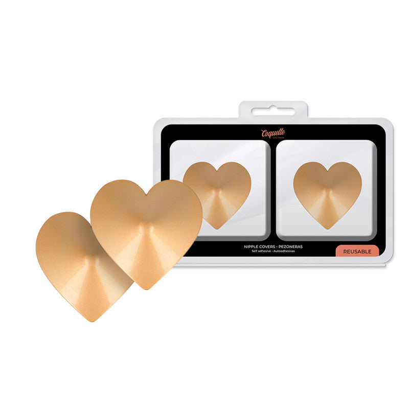 Coquette Chic Desire – Gold Heart Nipple Covers