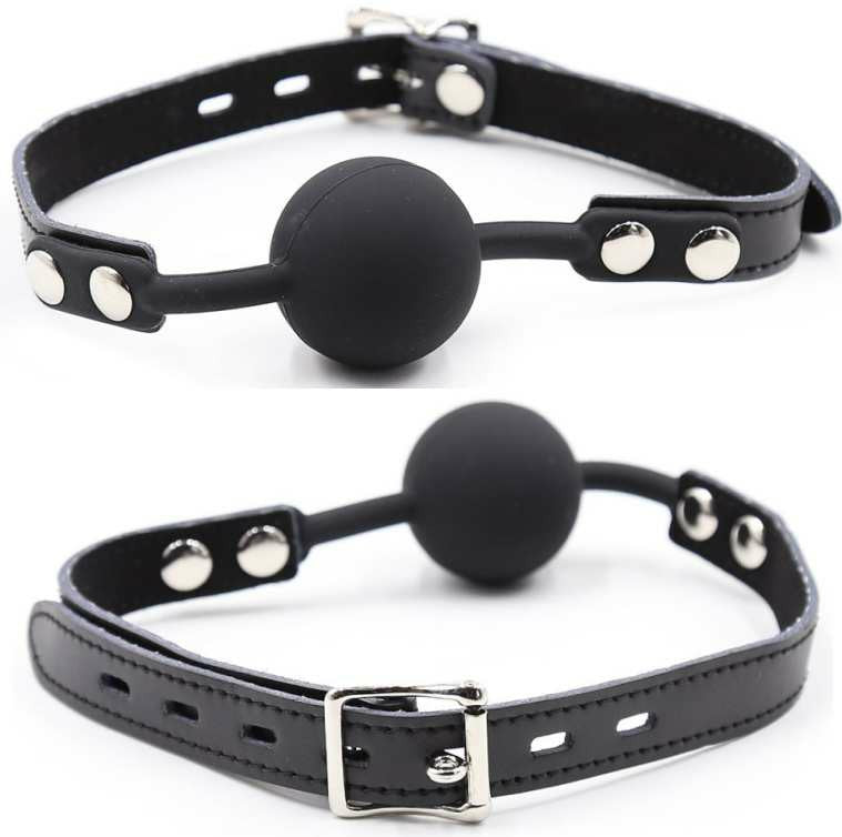 Ohmama Fetish – Silicone Ball Gag With Leather Belt (with Padlock)