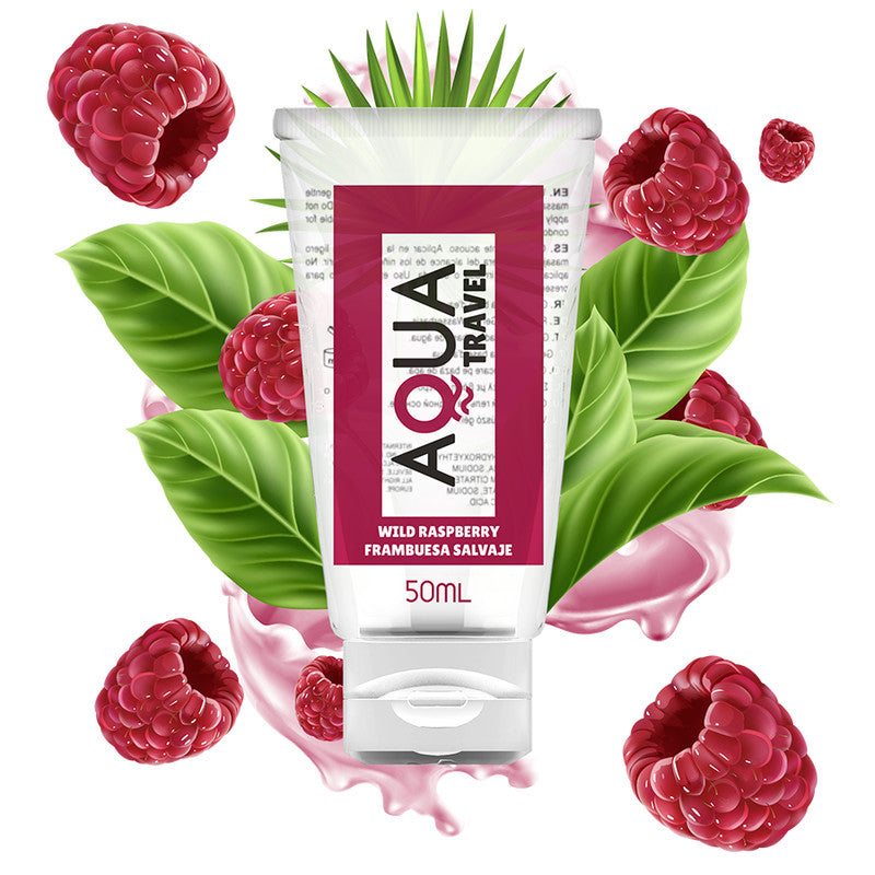 Aqua Travel – Wild Raspberry Flavored Water-based Lubricant 50 Ml