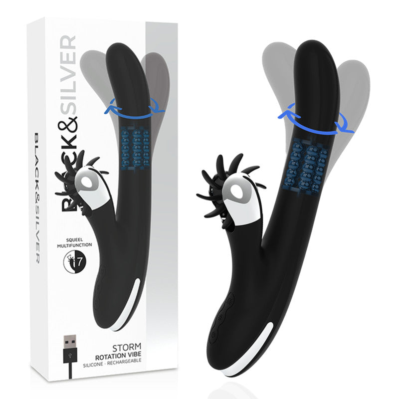 Black&silver – Rotating Bunny Vibrator For A Sensual Experience