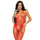 Leg Avenue - Sensual Fishnet Garter Bodysuit Red
