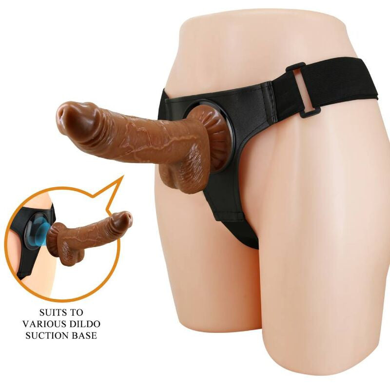 Pretty Love – Universal Harness With Black Dildo 20 Cm
