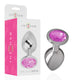Intense – Aluminum Anal Plug With Pink Crystal Size M