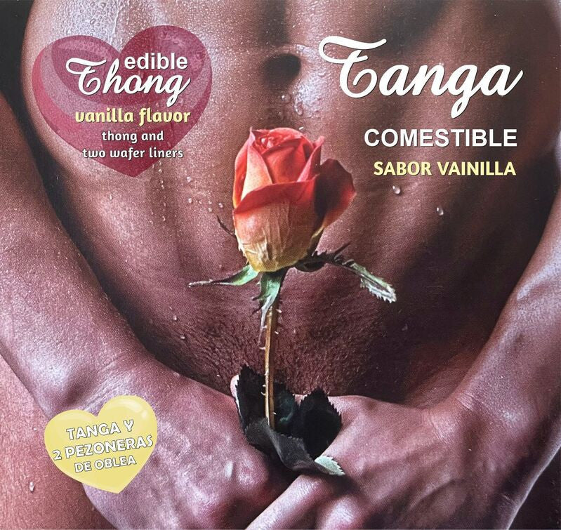 Hotflowers – Men's Thong + 2 Vanilla Wafer Nipple Brushes