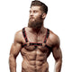 Fetish – Men's Eco-leather Chest Strap Black/red