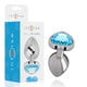 Intense - Premium Blue Heart Anal Plug Metal Size L