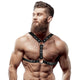 Fetish - Premium Eco-leather Chest Strap For Men With Double Support