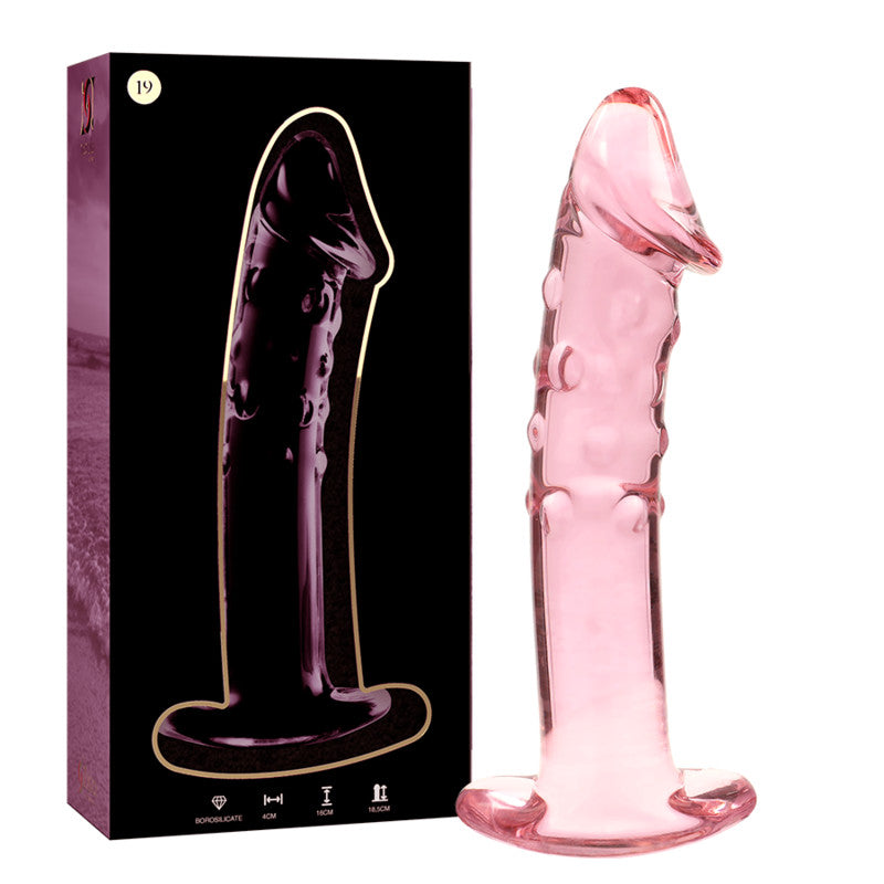 Ibiza Nebula 19 – Premium Glass Dildo Pink 18.5 Cm