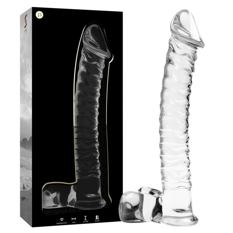 Ibiza Nebula 23 - Premium Borosilicate Glass Dildo 21.5 Cm