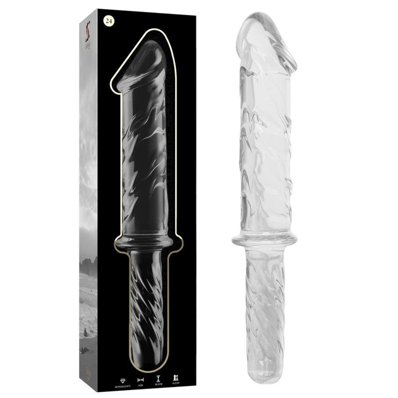 Ibiza Nebula 24 – Transparent Borosilicate Glass Dildo 28.5 Cm