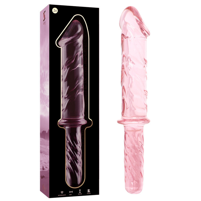 Ibiza Nebula 24 - Glass Dildo Sensual Pink 28.5 Cm