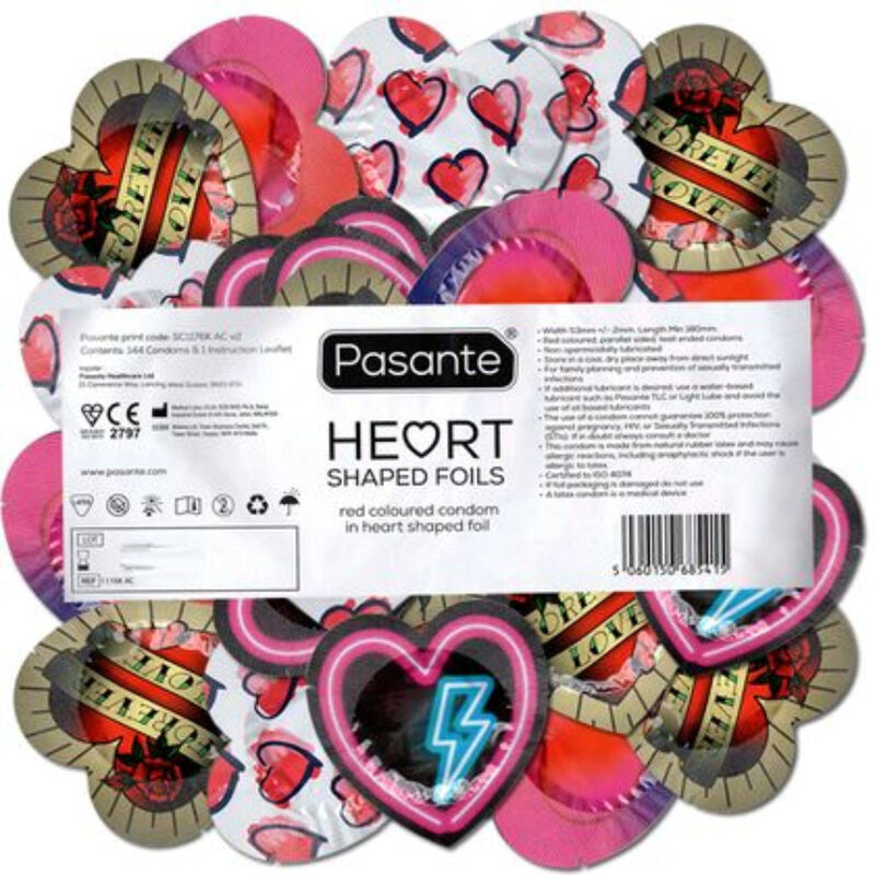 Pasante - Red Heart Condom Pack Of 144 Pcs