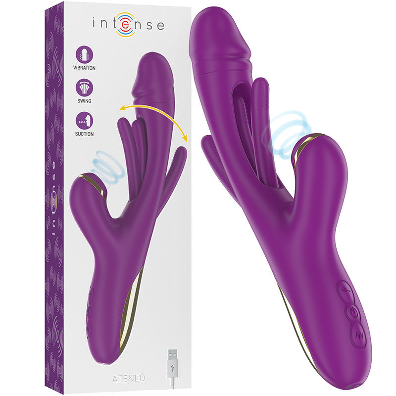 Ateneo Intensive – Rechargeable Multi-function Vibrator With Suction