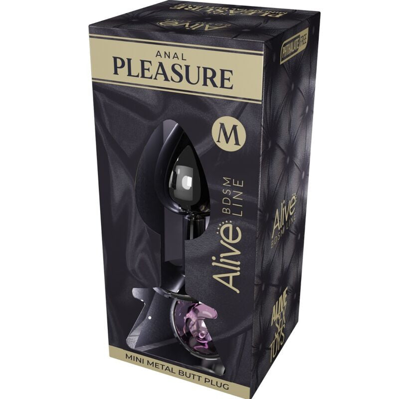 Alive – Mini Anal Plug Metal Pink Size M