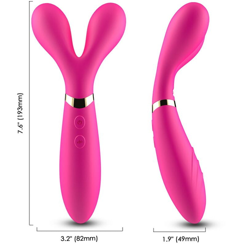 Armony – Double-headed Massager And Vibrator In Fuchsia Color