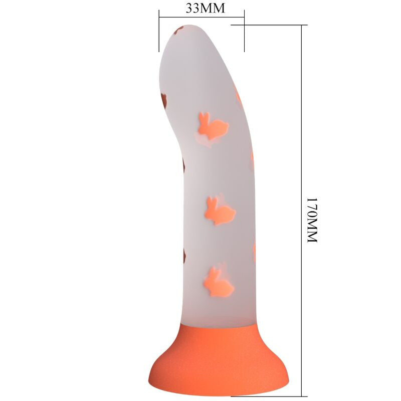 Pretty Love - Luminous Orange Dildo Without Vibration