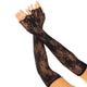 Leg Avenue - Floral Fingerless Gloves Black
