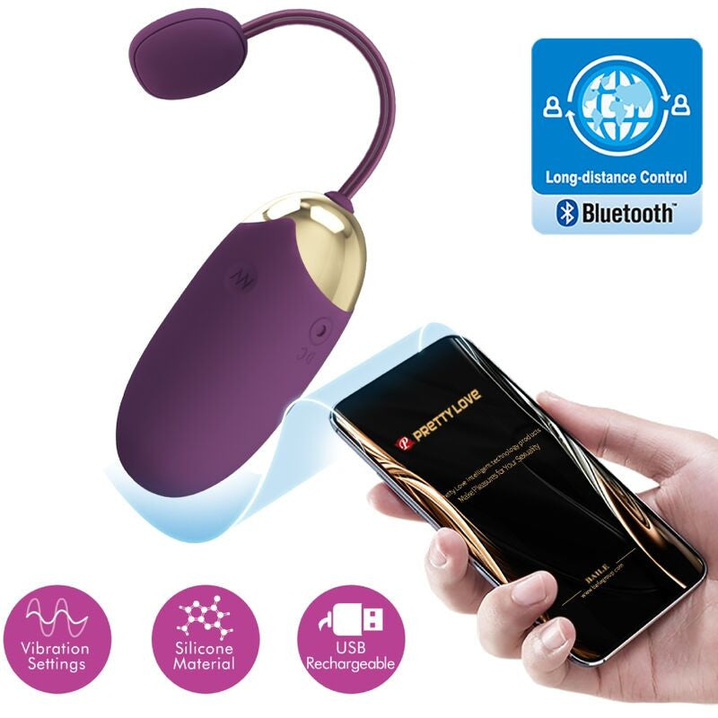 Pretty Love Abner – Smart Couple Vibrator Purple