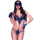 Chilirose – Sensual Blue Body Stockings In Size S/m