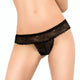 Chilirose - Black Premium Thong In Size S/m