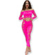 Chilirose - Sensual Fuchsia Top And Pants Set