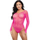 Leg Avenue – Crystal Long-sleeved Bodysuit Fuchsia