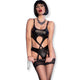 Chilirose - Elegant Black Garter Set M