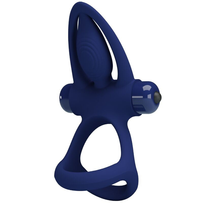 Pretty Love – Vibrating Double Penis Ring In Blue