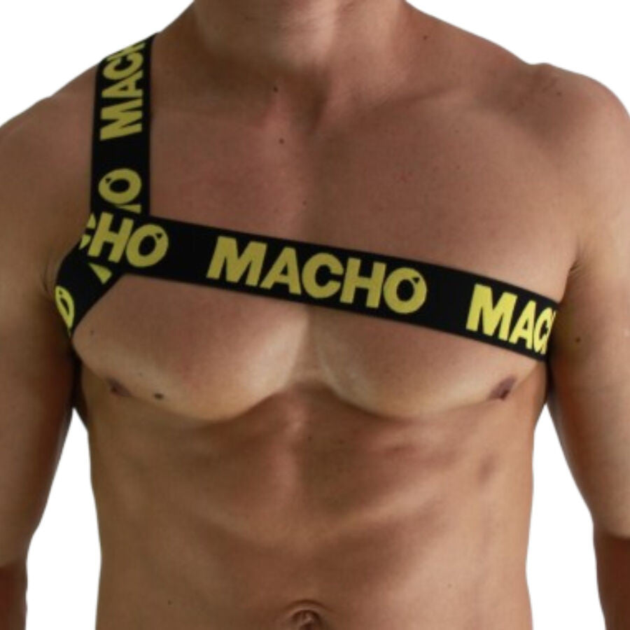 Macho - Stylish Romanian Harness Yellow Size L/xl