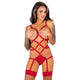 Livco Corsetti Fashion – Sensual Body And Stockings Set Red L/xl