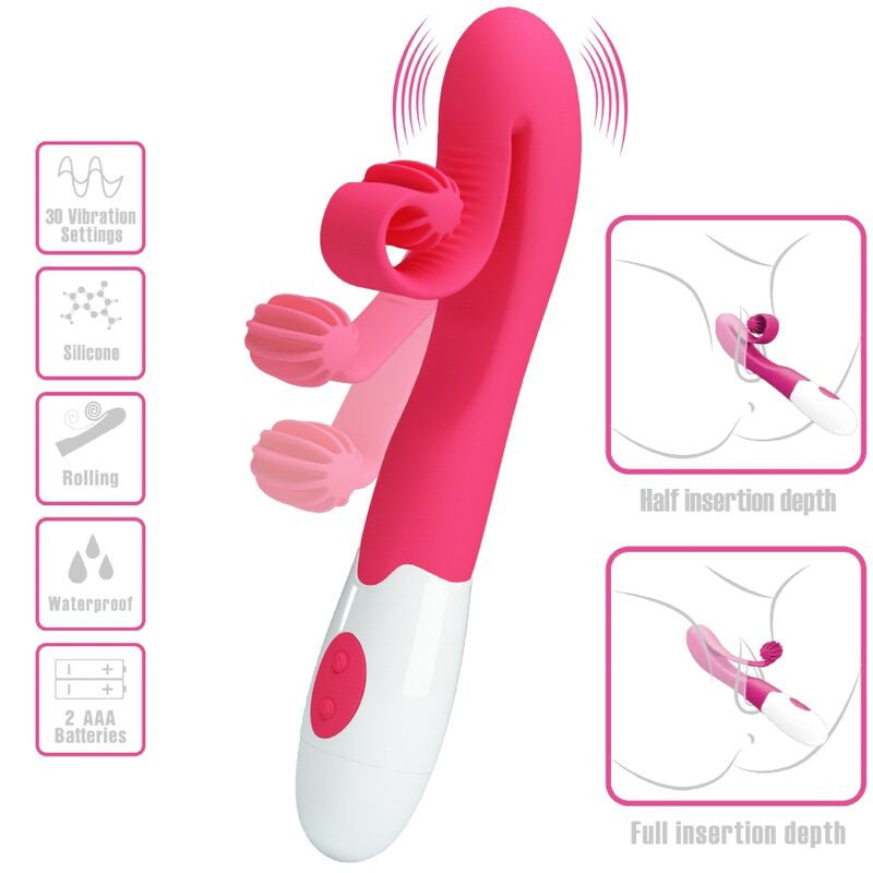 Romance – Pink Vibrator And Stimulator With 30 Speeds