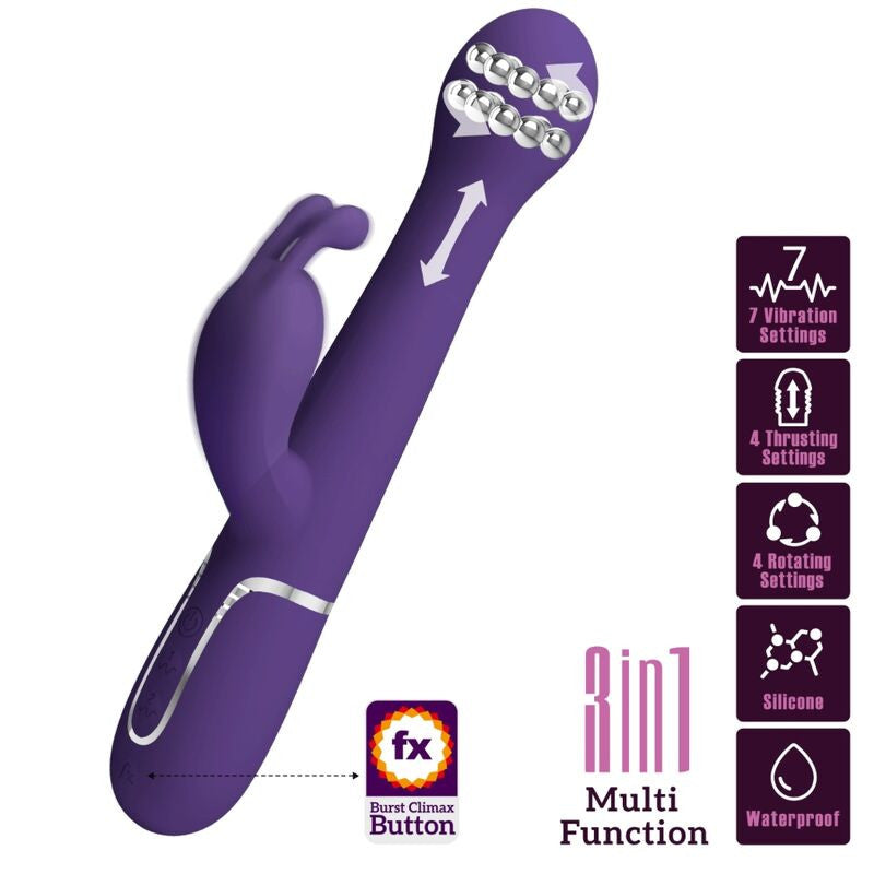 Pretty Love - 3 In 1 Multifunctional Rabbit Vibrator