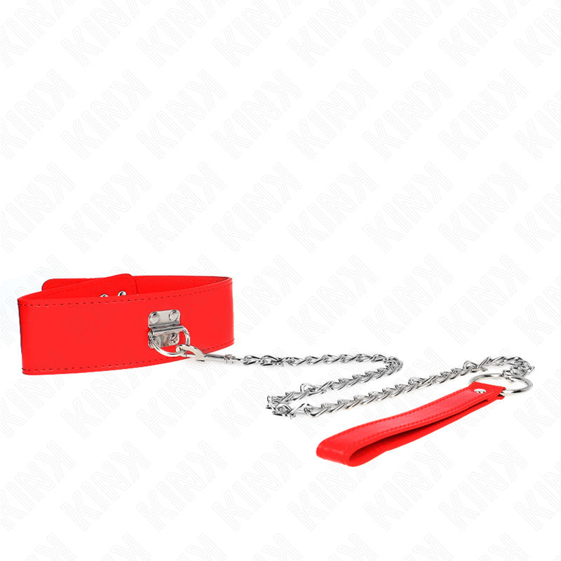 Kink - Adjustable Necklace With Wide Red Strap (65 Cm)