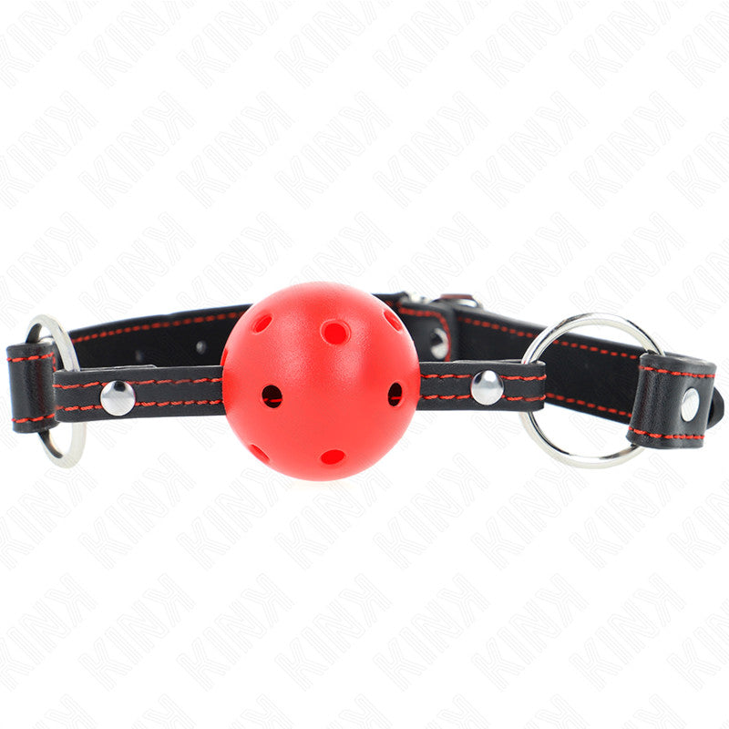 Kink – Hollow Hard Red Ball Gag 65 Cm