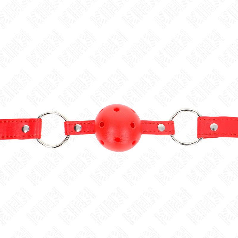 Kink - Breathable Ball Gag Adjustable Size Red