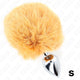 Kink - Stainless Plug Beige Faux Fur With Rabbit Hair Tail