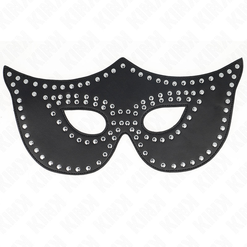 Kink – Leather Effect Mask With Studs 30 X 12 Cm