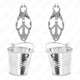 Kink - Silver Japanese Clover Nipple Clamps