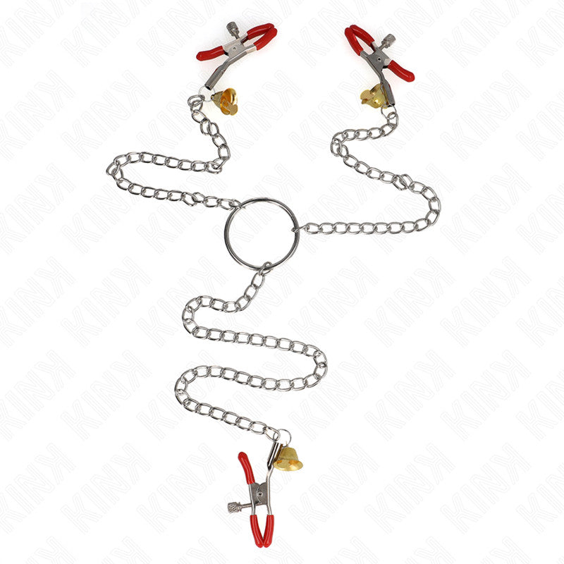 Kink Bell – Triple Clit And Nipple Clamp With Chain