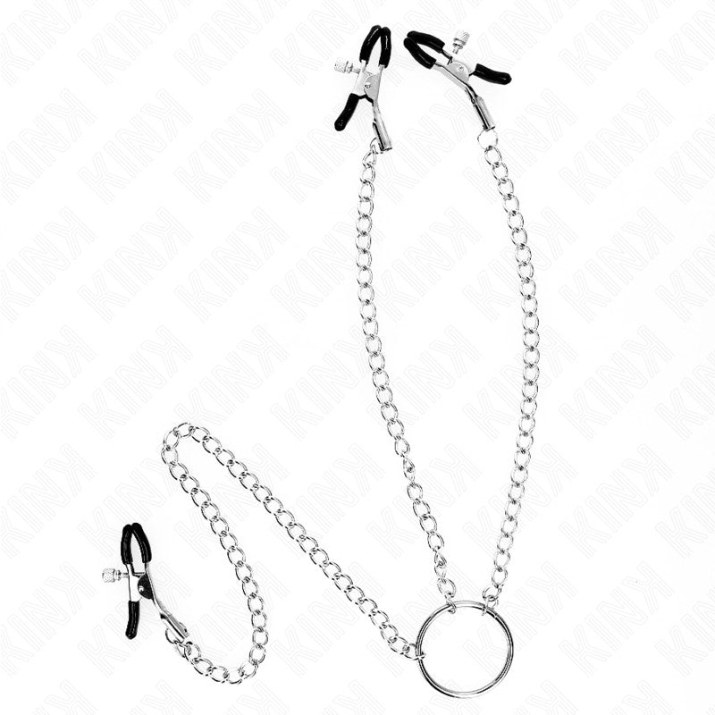 Kink - Triple Nipple And Clit Clamp With Chain