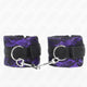 Kink – Sensual Velvet Wristbands - Purple/black