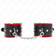 Kink – Premium Leather-effect Wristband Red-black