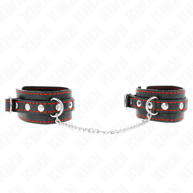 Kink – Adjustable Small Wrist Cuffs With Red Lining
