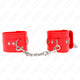 Kink – Adjustable Red Wrist Cuff With Padlock