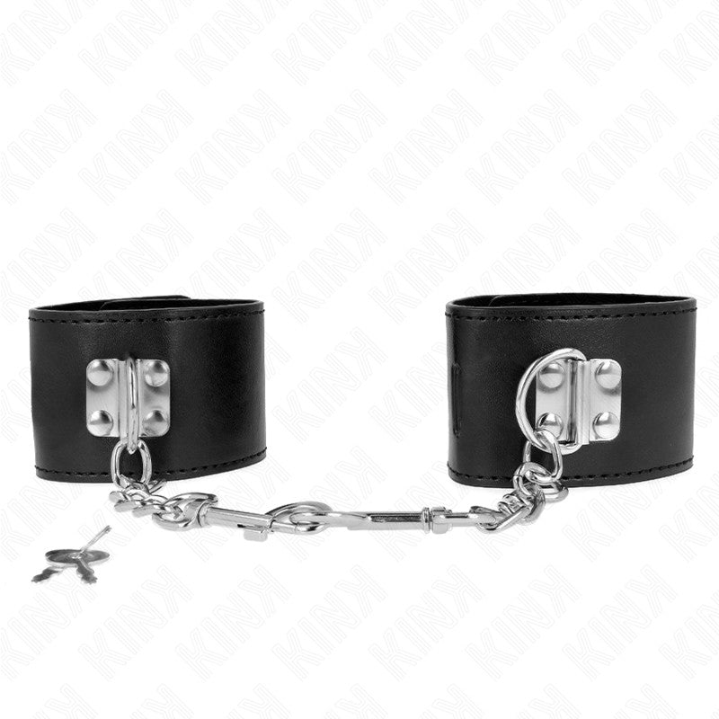 Kink - Adjustable Wrist Cuffs In A Black Design With A Lock