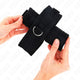 Kink - Premium Black Cross Handcuffs 34 X 5.5 Cm