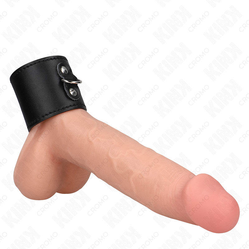 Kink – Leather Penis Ring With Pressure Closure Premium Comfort