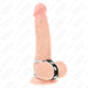 Kink - Leather Connected Double Penis Ring 3.8-5 Cm