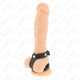 Kink - Adjustable Double Leather Strap Penis Ring